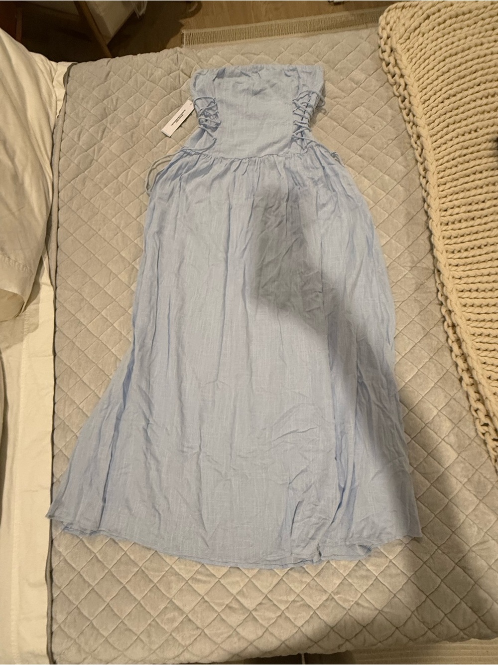 Princess Polly So Far So Good Strapless Light Blue Maxi Dress - Picture 5 of 7